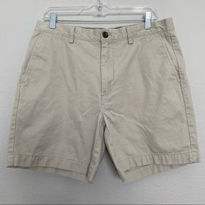 Mens Amazon Essentials Classic Fit 7" Inseam Khaki Shorts Size 33